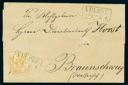 1 Sgr. lebhaftgelbocker, bogenförmiger Durchstich "A", ...