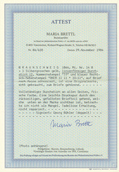 1 Sgr. lebhaftgelbocker, guter linienförmiger Durchstich "B", ...