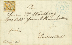 "20." in Schwarz und blauer Aufgabe-K2 "Hasselfelde 8 Feb.1865" auf ...