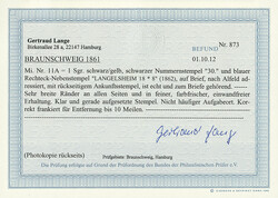 "25." in Schwarz und blauer Aufgabe-Ra2 "Jerxheim 14/3" (1860) auf ...