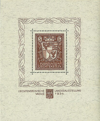 Vaduz-Block, tadellos postfrisch. Unsigniert, neues Fotoattest Dr. ...