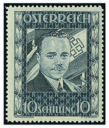 10 Sch. "Dollfuß", postfrisches Luxusstück. Unsigniert, neues ...