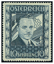 10 Sch. "Dollfuß", postfrisches Luxusstück. (Michel 1.400.-) ...