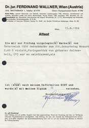 2,40 Sch. "Mozart" in Violett, Farbprobe ohne Gummierung wie ...