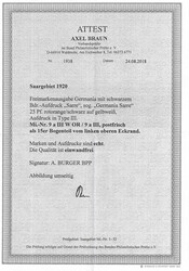 25 Pfg. rotorange/schwarz auf gelbweiß, gute Aufdrucktype "III", ...