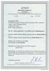 60 Pfg. "Germania-Sarre", gute "a"-Farbe, postfrischer ...