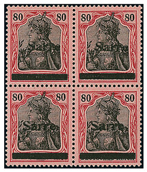 80 Pfg. "Germania-Sarre", bessere Type "III", postfrischer ...