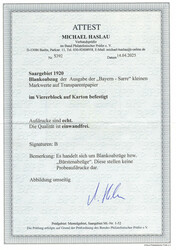 \BLANKOABZÜGE\: Aufdruck zu den kleinen Markwerten der Serie ...