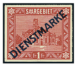 1 Fr., Aufdruck in Type "II", Abart "UNGEZÄHNT", postfrisches ...