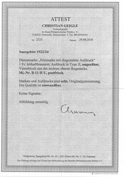 1 Fr., Aufdruck in Type "II", Abart "UNGEZÄHNT", postfrisches ...