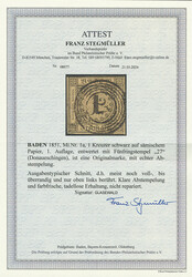 1 Kr. schw./sämisch, I. Auflage, ausgabetypischer Schnitt, nur links ...