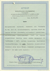 3 Kr. schw./gelb, vierseitig voll- bis breitrandig auf Brief mit ...