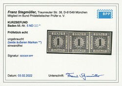 \NEUDRUCK VON 1866/1867\: 1 Kr. schw./weiß, waagerechter ...