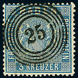 3 Kr. lebhaftpreußischblau, Studie von zwölf Luxusstücken, davon ...