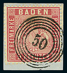 9 Kr. karmin, Luxus-Briefstück mit ganz ideal aufgesetztem ...