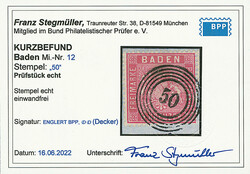 9 Kr. karmin, Luxus-Briefstück mit ganz ideal aufgesetztem ...