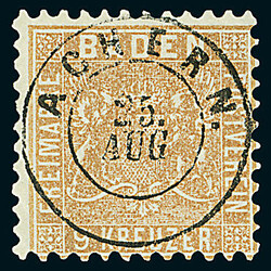 9 Kr. fahlbraun, bessere Farbe "ba", eine lose Marke und ein ...