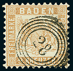 9 Kr. fahlbraun, bessere Farbe "ba", Studie von acht Luxusstücken ...