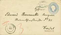 Ganzsachenumschlag 6 Kr. grauultramarin, Luxus-Umschlag mit ...