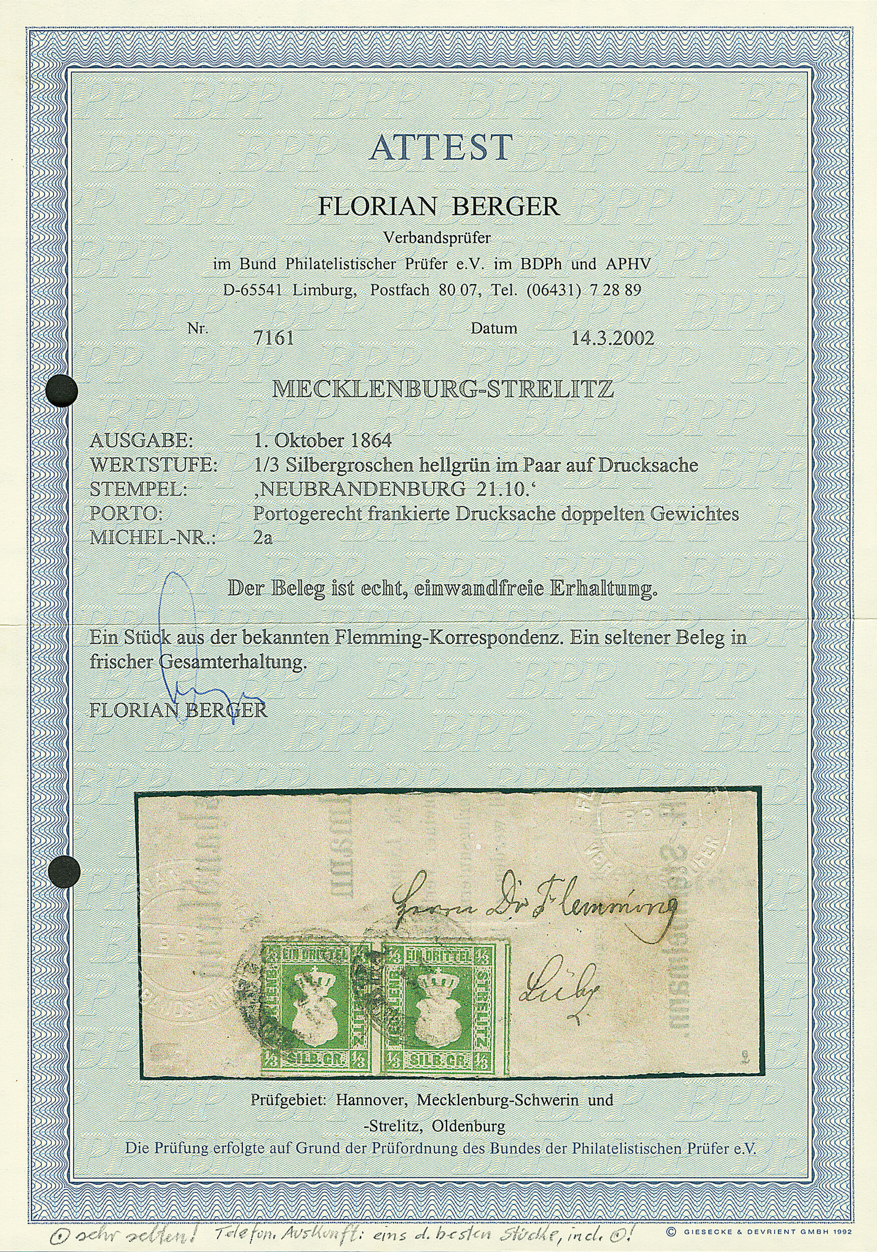 Image 1 for lot number 460 for Dr. Derichs 185th Auction