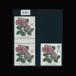 Great Britain SG 1568a 1991 22p Roses. Pair. Silver (Queen’s head) ...