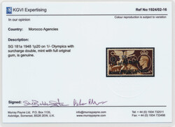 Morocco Agencies/Spanish SG 181a 1948 Olympic Games. 1p.20c. on 1/- ...