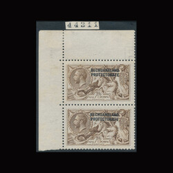 Bechuanaland SG 86, 86b. 1916-1919 2/6d. Pair. ‘Re-entry (R2/1)’. ...