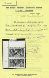 Bechuanaland SG 86, 86b. 1916-1919 2/6d. Pair. ‘Re-entry (R2/1)’. ...