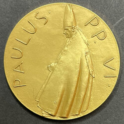 VATICANO - Paolo Vi medaglia commemorativa Natività in oro, grammi ...