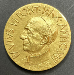 VATICANO - 1979 - Paolo VI medaglia " Mane Nobiscum Domine" in oro, ...