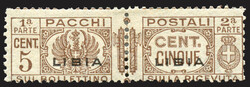 1939 - 5 c. bruno con soprastampa "Libia". Perfetto ed estremamente ...