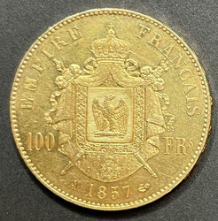 FRANCIA - 1857 - Napoleone III 100 Franchi oro, SPL