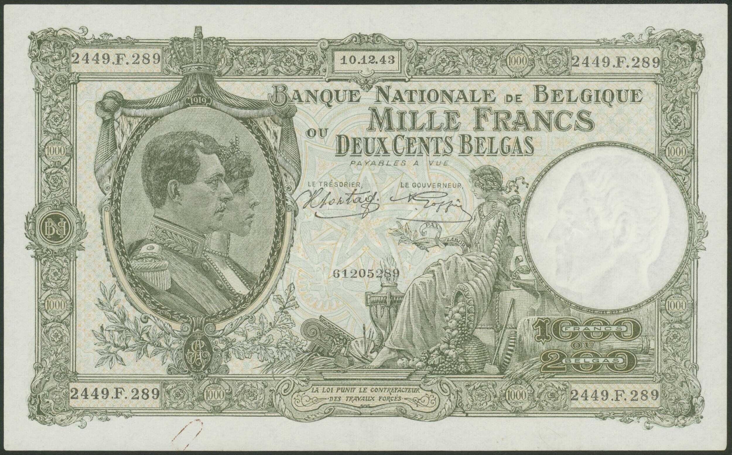 110.40: Banknoten - Belgien