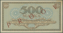 Estland, Eesti Vabariigi Kassatäht, Staatsnote, 500 Marka 1923 ...
