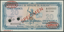 110.550.90: Billets - Afrique - Burundi