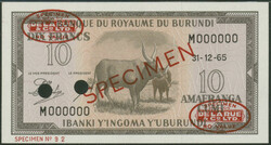 110.550.90: Billets - Afrique - Burundi