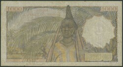 Französisch West Afrika, Banque de l'Afrique Occidentale, 1000 ...