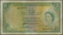 Rhodesien &amp; Nyasaland, 1 Pound 14.12.1960 Salisbury, Ser. X/56 ...