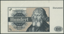 BRD, Deutsche Bundesbank 1960-1999, 100 DM Probebanknote "100", Ser. ...