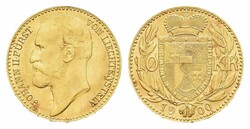 10 Kronen, Gold, 1900, Johann II., Fb. 14, HMZ 2-1375b, wz. Rf. und ...