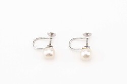 Perlenohrstecker, 585 Weißgold, je 1 Naturperle Dm ca. 7,2 mm ca. 2 ...