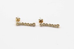 Brillantohrringe, 585 Gelbgold, je 7 Brillanten zus. 0,36 ct, ca. 3 ...