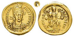 Theodosius II., 408-420, Solidus (4,36 g), Konstantinopel. Av.: ...
