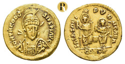 Valentinian III., 426, Solidus (4,22 g), Konstantinopel. Av.: ...
