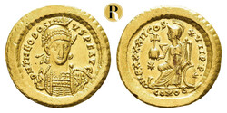 Theodosius II., 430-440, Solidus (4,46 g), Konstantinopel. Av.: ...