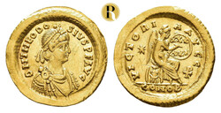 Theodosius II., 430, Semissis (2,23 g), Konstantinopel. Av.: ...