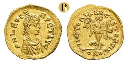 Leo I., 457-474, Tremissis (1,46 g), Konstantinopel. Av.: ...
