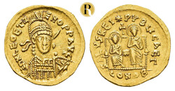 Leo II. und Zeno, 474, Solidus (4,40 g), Konstantinopel. Av.: ...