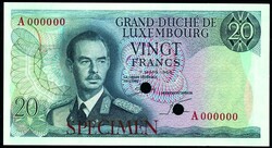 110.270: Banknoten - Luxemburg