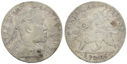 1 Birr, o.J. (1902-1903), Menelik II., KM 19, s-ssAutomatically ...